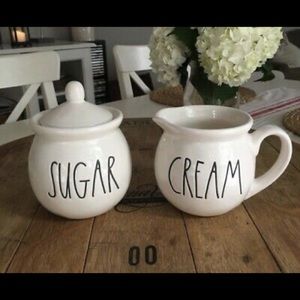 Rae Dunn Large Letter Sugar and Cream Set